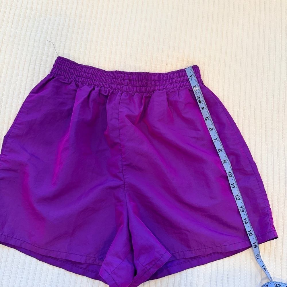 Pacific Connections Vintage 80's Neon Purple Pull On Shorts 3" Inseam Size Large - Picture 9 of 10